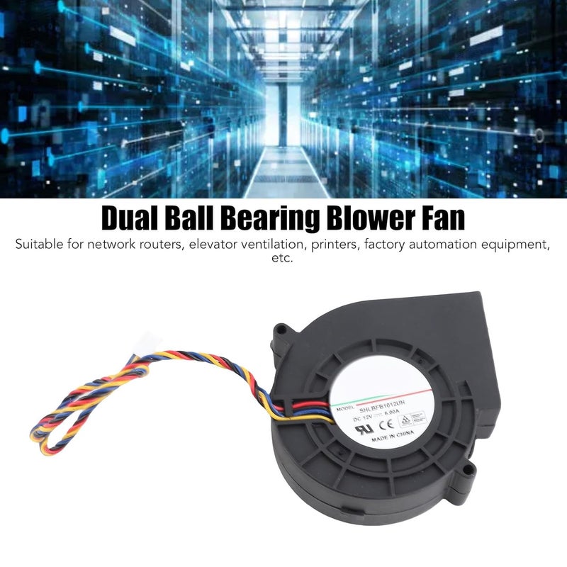 LUCKDANO Brushless Cooling Blower Fan DC12V 6A 8300RPM 300CFM High Airflow Dual Ball Bearing for Communication Base Station - Image 3